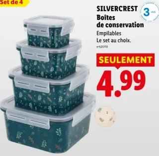 Boîtes de conservation Silvercrest