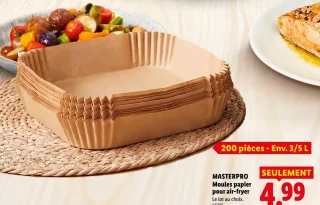 MASTERPRO Moules papier pour air-fryer