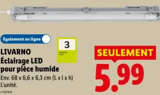 Éclairage LED pour pièce humide Livarno