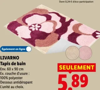 Tapis de bain Livarno