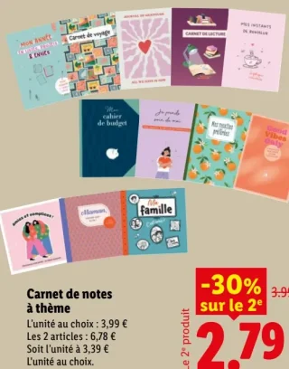 Carnet de notes à thème