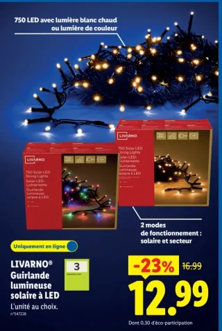 LIVARNO® Guirlande lumineuse solaire à LED