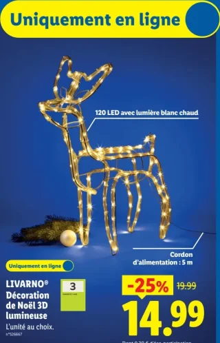 LIVARNO® Décoration de Noël 3D lumineuse