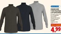 ESMARA MEN T-shirt thermique à col roulé homme