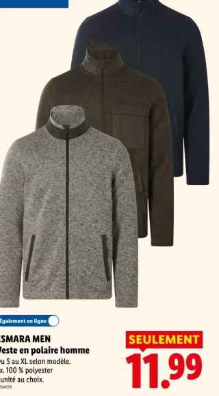 Veste en polaire homme ESMARA MEN