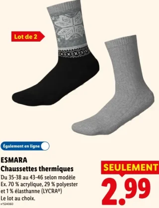 Chaussettes thermiques ESMARA