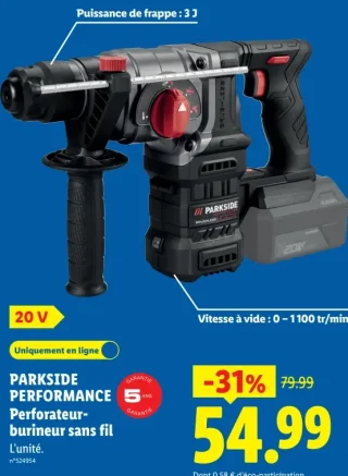 Perforateur-burineur sans fil Parkside Performance