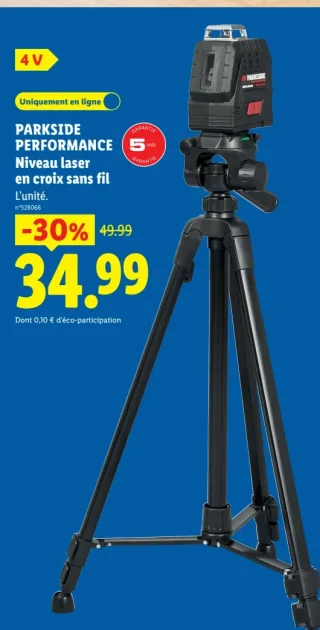 PARKSIDE PERFORMANCE Niveau laser en croix sans fil