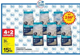 Litière minérale Carrefour Companino