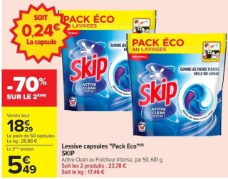 Lessive capsules "Pack Eco" Skip
