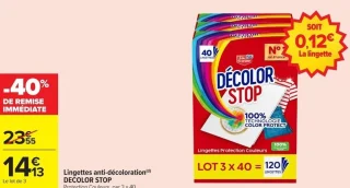 Lingettes anti-décoloration DECOLOR STOP