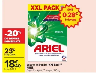 Lessive en Poudre "XXL Pack" ARIEL
