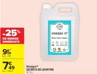 Vinaigre SECRETS DE LEONTINE 14°, 5 L