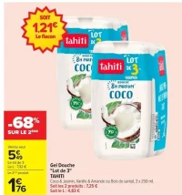 Gel douche "Lot de 3" Tahiti