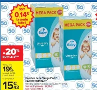 Couches bébé Mega Pack CARREFOUR BABY