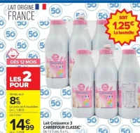 Lait Croissance 3 CARREFOUR CLASSIC