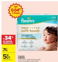 Lingettes PAMPERS