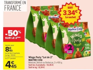 Wings Party "Lot de 2" MAÎTRE COQ