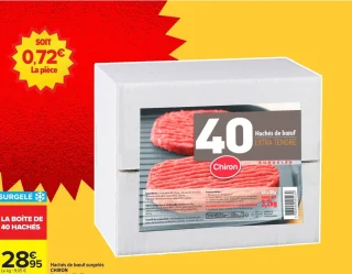 Hachés de bœuf surgelés Chiron