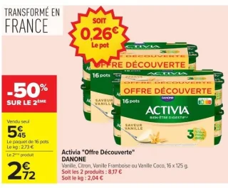 Activia "Offre Découverte" DANONE
