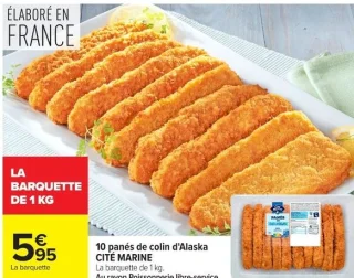 10 panés de colin d'Alaska Cité Marine