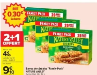 Barres de céréales "Family Pack" NATURE VALLEY - Avoine Miel, 10 x 42 g.