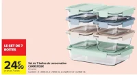 Set de 7 boîtes de conservation Carrefour