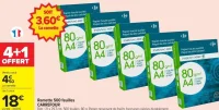 Ramette 500 feuilles Carrefour