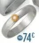 Promo Bague acier et diamant 0,01 ct