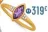 Promo Bague améthyste et diamants 0,03 ct Le Manège à Bijoux
