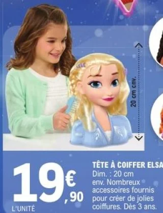Tête à coiffer Elsa Disney Princesses