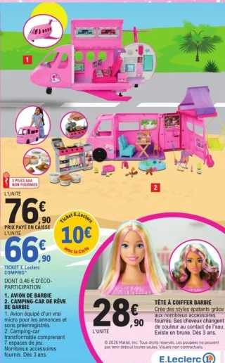 Avion de Barbie / Camping-car de rêve de Barbie
