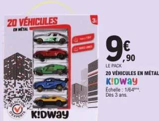 K!Dway 20 véhicules en métal