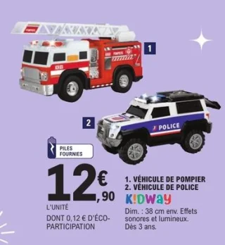 Véhicule de pompier / Véhicule de police K!Dway