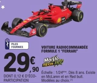 Voiture radiocommandée Formule 1 "Ferrari" Maisto Tech R/C