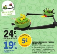 Bataille de disques Pikachu et Embrylex Pokémon
