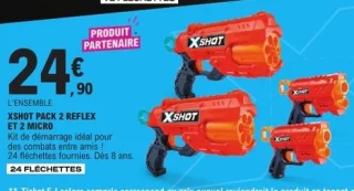 Pack de blasters Xshot 2 Reflex et 2 Micro