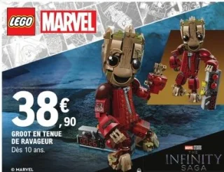 Jeu de construction Groot en tenue de ravageur Lego Marvel