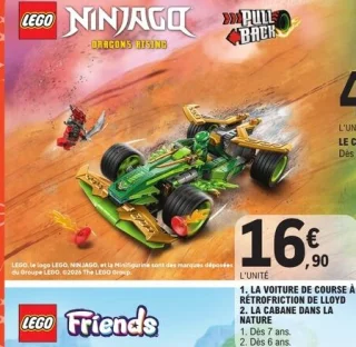 Lego Ninjago La voiture de course à rétrofriction de Lloyd