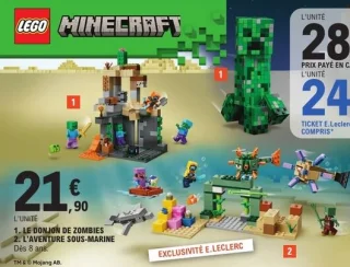 Le Donjon de Zombies / L'Aventure Sous-Marine LEGO Minecraft