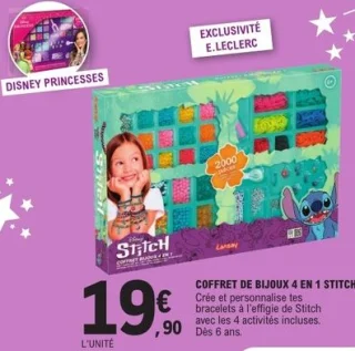 Coffret de bijoux 4 en 1 Stitch
