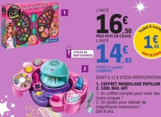 1. Coffret Maquillage Papillon / 2. Cool Nail Art Crazy Chic