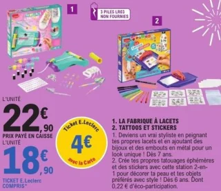 1. La Fabrique à lacets / 2. Tattoos et stickers