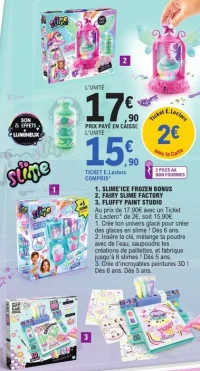 Slime'Ice Frozen Bonus, Fairy Slime Factory ou Fluffy Paint Studio Slime
