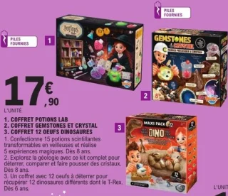 Coffret Potions Lab / Gemstones et Crystal / 12 oeufs dinosaures Buki