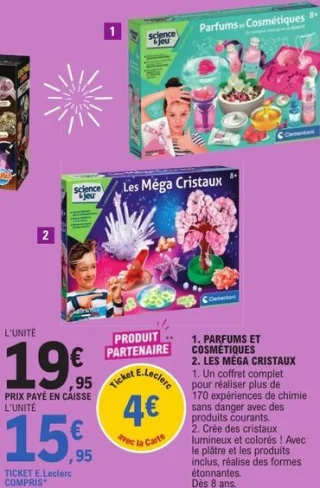 Coffret Parfums et Cosmétiques / Les Méga Cristaux Clementoni Science & Jeu
