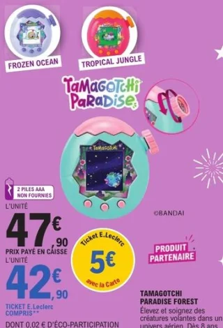 Console interactive Tamagotchi Paradise Forest Bandai