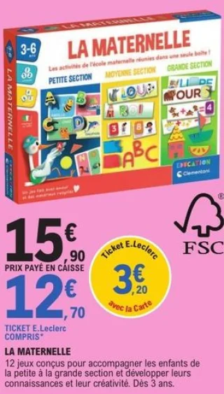 Jeu éducatif La Maternelle Clementoni