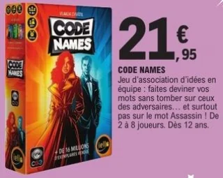 Jeu d'association d'idées Code Names Iello
