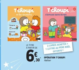 Livres T'choupi Nathan